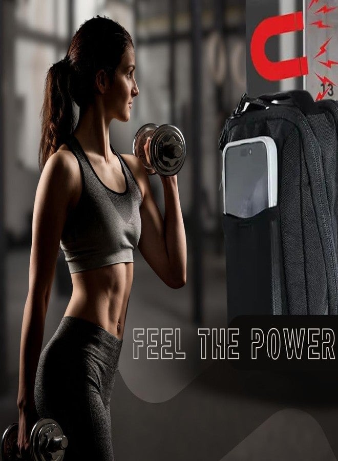 FUOCO Magnetic Gym Bag with Mobile Holder | Unisex Crossbody Sports Bag for Gym, Travel, Work & Outdoor Fitness - Stylish & Secure - Image 2